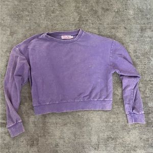 Pink Lily cropped sweatshirt. size medium